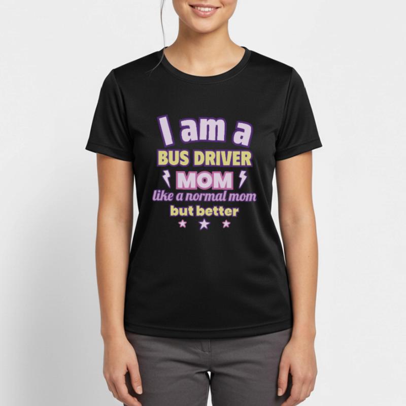 Busfahrerin-Mama, Muttertag Geschenk, Verkehr Frauen T-Shirt atmungsaktiv