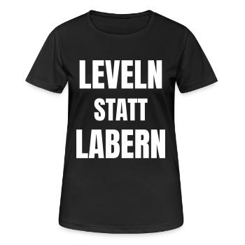 Niveler au lieu de babiller - T-shirt respirant Femme - noir - Devant - AI Model Female 172 light (172cm)