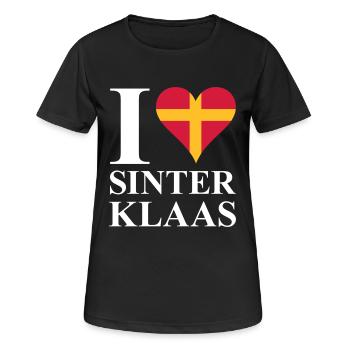 J’adore Saint-Nicolas - T-shirt respirant Femme - noir - Devant - AI Model Female 172 light (172cm)
