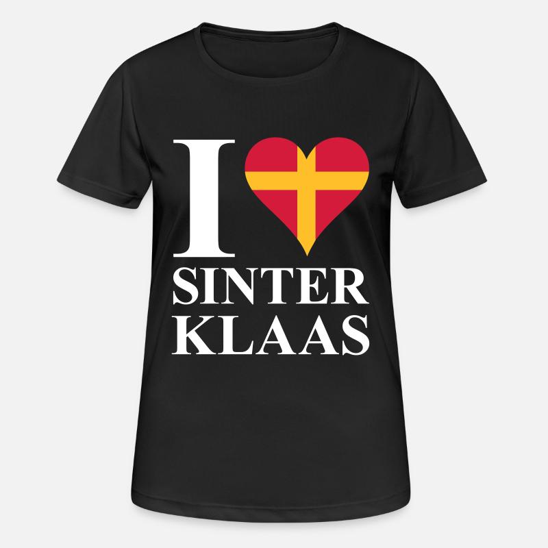 I love St. Nicholas - Women's Breathable T-Shirt - black