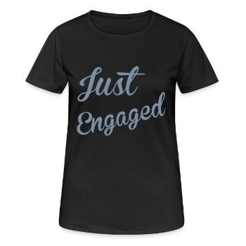 Just Engaged - Women's Breathable T-Shirt - black - Front - AI Model Female 172 light (172cm)