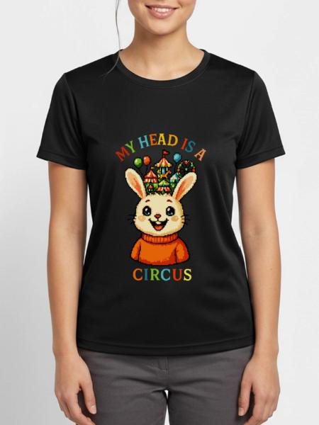 My Head is a Circus - Women's Breathable T-Shirt - black - Front - AI Model Female 172 light (172cm)