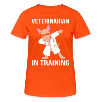Veterinarian Veterinary Medicine Veterinary Veterinarian - Women's Breathable T-Shirt - neon orange - Front - AI Model Female 172 dark (172cm)