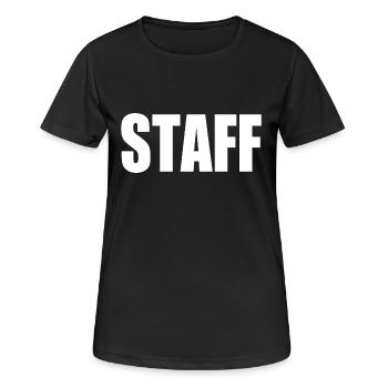 Staff - Frauen T-Shirt atmungsaktiv - Schwarz - Vorne - AI Model Female 172 light (172cm)