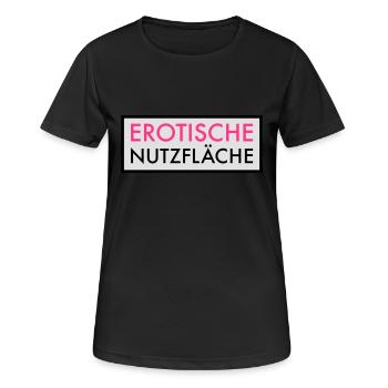 Erotische Nutzfläche | Erotik | Sex | Pärchen Frau - Frauen T-Shirt atmungsaktiv - Schwarz - Vorne - AI Model Female 172 light (172cm)