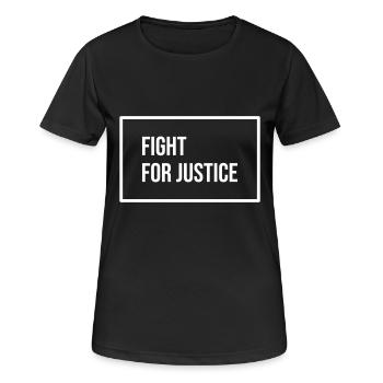 Fight For Justice Black Lives Matter - Frauen T-Shirt atmungsaktiv - Schwarz - Vorne - AI Model Female 172 light (172cm)