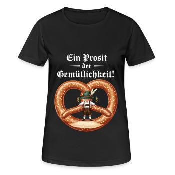 Un toast au confort ! - T-shirt respirant Femme - noir - Devant - AI Model Female 172 light (172cm)