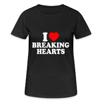I love breaking hearts - Frauen T-Shirt atmungsaktiv - Schwarz - Vorne - AI Model Female 172 light (172cm)
