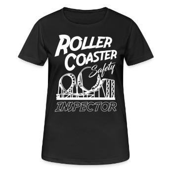 Inspecteur de la sécurité des montagnes russes - T-shirt respirant Femme - noir - Devant - AI Model Female 172 light (172cm)