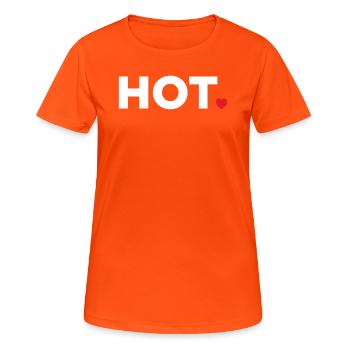 Hot - Women's Breathable T-Shirt - neon orange - Front - AI Model Female 172 dark (172cm)