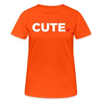 Mignon - T-shirt respirant Femme - orange néon - Devant - AI Model Female 172 dark (172cm)