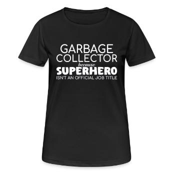 Garbage collector Superhero - Women's Breathable T-Shirt - black - Front - AI Model Female 172 light (172cm)