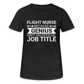 Infirmière de vol Genius Air Rescue - T-shirt respirant Femme - noir - Devant - AI Model Female 172 light (172cm)