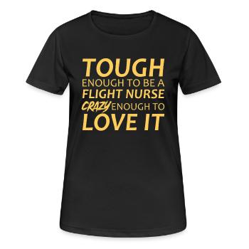 Infirmière de vol Crazy Air Rescue - T-shirt respirant Femme - noir - Devant - AI Model Female 172 light (172cm)
