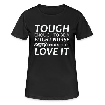 Infirmière de vol Crazy Air Rescue - T-shirt respirant Femme - noir - Devant - AI Model Female 172 light (172cm)