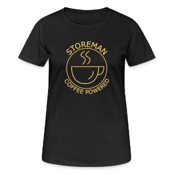 Storeman Coffee Powered - Women's Breathable T-Shirt - black - Front - AI Model Female 172 light (172cm)
