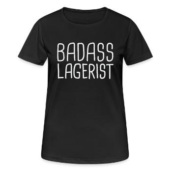 Magasinier dur à cuire - T-shirt respirant Femme - noir - Devant - AI Model Female 172 light (172cm)