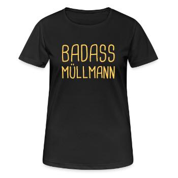 Éboueur Dur à cuire - T-shirt respirant Femme - noir - Devant - AI Model Female 172 light (172cm)