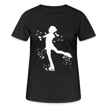 Figure Skating Skating Figure Skating - Women's Breathable T-Shirt - black - Front - AI Model Female 172 light (172cm)