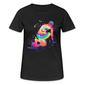 Sprinter Colorsplash Sprintender Sprint - Frauen T-Shirt atmungsaktiv - Schwarz - Vorne - AI Model Female 172 light (172cm)
