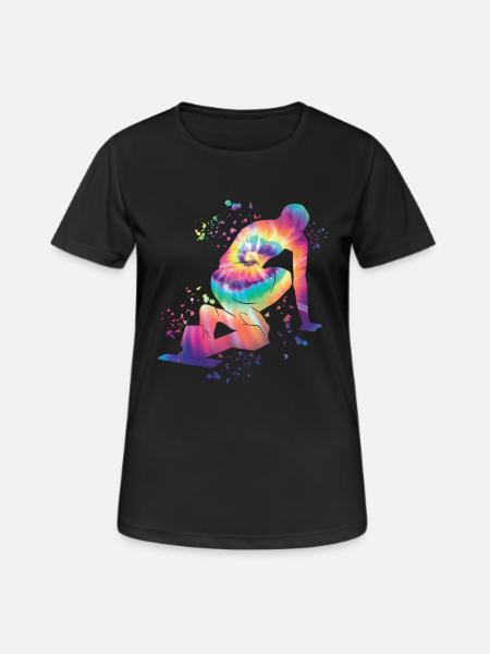 Sprinter Colorsplash Sprintender Sprint - Frauen T-Shirt atmungsaktiv - Schwarz