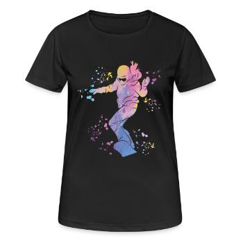 Snowboarder Snowboarding Snowboard - Women's Breathable T-Shirt - black - Front - AI Model Female 172 light (172cm)
