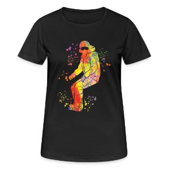 Snowboarder Snowboarding Snowboard - Women's Breathable T-Shirt - black - Front - AI Model Female 172 light (172cm)