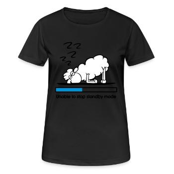 Les moutons en veille - T-shirt respirant Femme - noir - Devant - AI Model Female 172 light (172cm)