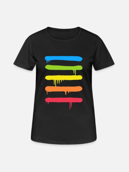 Trendy Cool Graffiti Tag Lines - Women's Breathable T-Shirt - black