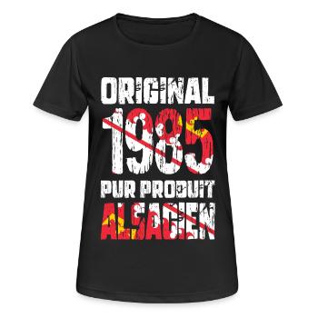 40th Anniversary - Original - 1985 - Alsatian - Women's Breathable T-Shirt - black - Front - AI Model Female 172 light (172cm)