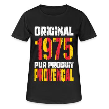 50th Anniversary - Original 1975 - Provençal - Women's Breathable T-Shirt - black - Front - AI Model Female 172 light (172cm)