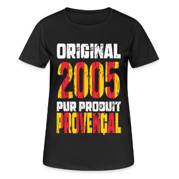 20th Anniversary - Original 2005 - Provençal - Women's Breathable T-Shirt - black - Front - AI Model Female 172 light (172cm)