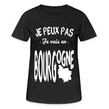 Je peux pas je vais en Bourgogne - T-shirt respirant Femme - noir - Devant - AI Model Female 172 light (172cm)