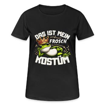 Karneval Frosch Kostüm Verkleiden Köln Kölle Alaaf - Frauen T-Shirt atmungsaktiv - Schwarz - Vorne - AI Model Female 172 light (172cm)