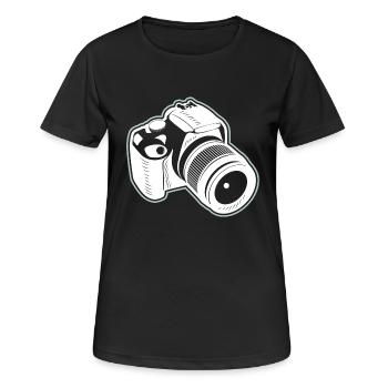 Camera Photographer Photography Photograph Photo Picture - Women's Breathable T-Shirt - black - Front - AI Model Female 172 light (172cm)