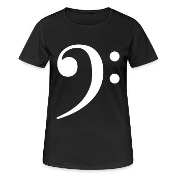 Bass Clef Music Bass - Women's Breathable T-Shirt - black - Front - AI Model Female 172 light (172cm)