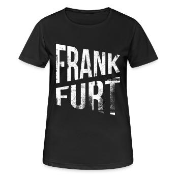 Frankfurt - Frauen T-Shirt atmungsaktiv - Schwarz - Vorne - AI Model Female 172 light (172cm)