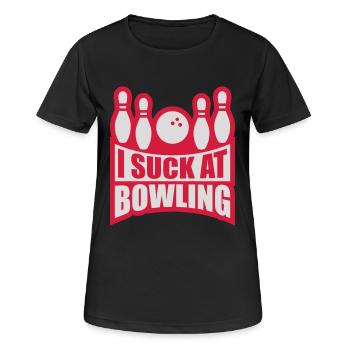Je suis nul au bowling - T-shirt respirant Femme - noir - Devant - AI Model Female 172 light (172cm)