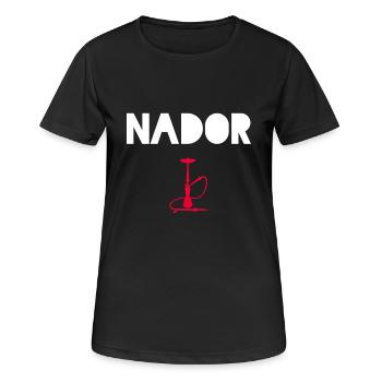 Meilleur Shisha souvenir Nador - T-shirt respirant Femme - noir - Devant - AI Model Female 172 light (172cm)