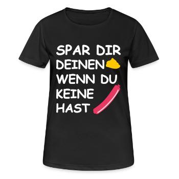 Conservez votre moutarde - T-shirt respirant Femme - noir - Devant - AI Model Female 172 light (172cm)