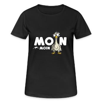 Moin Moin Mer du Nord - T-shirt respirant Femme - noir - Devant - AI Model Female 172 light (172cm)