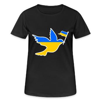 Ukraine - Frauen T-Shirt atmungsaktiv - Schwarz - Vorne - AI Model Female 172 light (172cm)