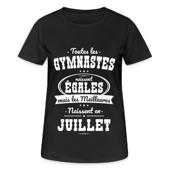 Gymnastes égales meilleures naissent en Juillet - T-shirt respirant Femme - noir - Devant - AI Model Female 172 light (172cm)