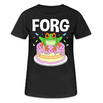 Laubfrosch Frosch - Frauen T-Shirt atmungsaktiv - Schwarz - Vorne - AI Model Female 172 light (172cm)