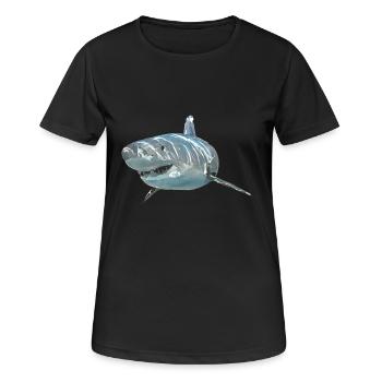 Hai 2 - Frauen T-Shirt atmungsaktiv - Schwarz - Vorne - AI Model Female 172 light (172cm)