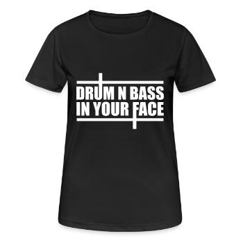 Drum n Bass dans votre cadeau DJ musique de fête - T-shirt respirant Femme - noir - Devant - AI Model Female 172 light (172cm)