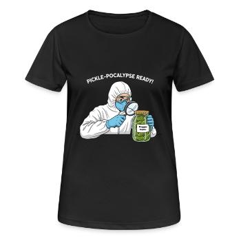 Pickle-pocalypse Ready ! - Frauen T-Shirt atmungsaktiv - Schwarz - Vorne - AI Model Female 172 light (172cm)