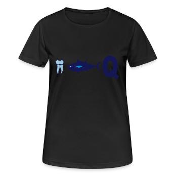 dent thon cul rebus humour dans ton q dr - T-shirt respirant Femme - noir - Devant - AI Model Female 172 light (172cm)