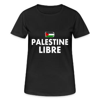 palestine libre - T-shirt respirant Femme - noir - Devant - AI Model Female 172 light (172cm)