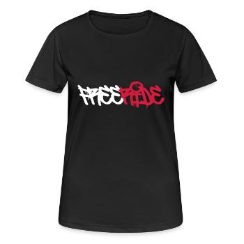 Freeride ! - Frauen T-Shirt atmungsaktiv - Schwarz - Vorne - AI Model Female 172 light (172cm)